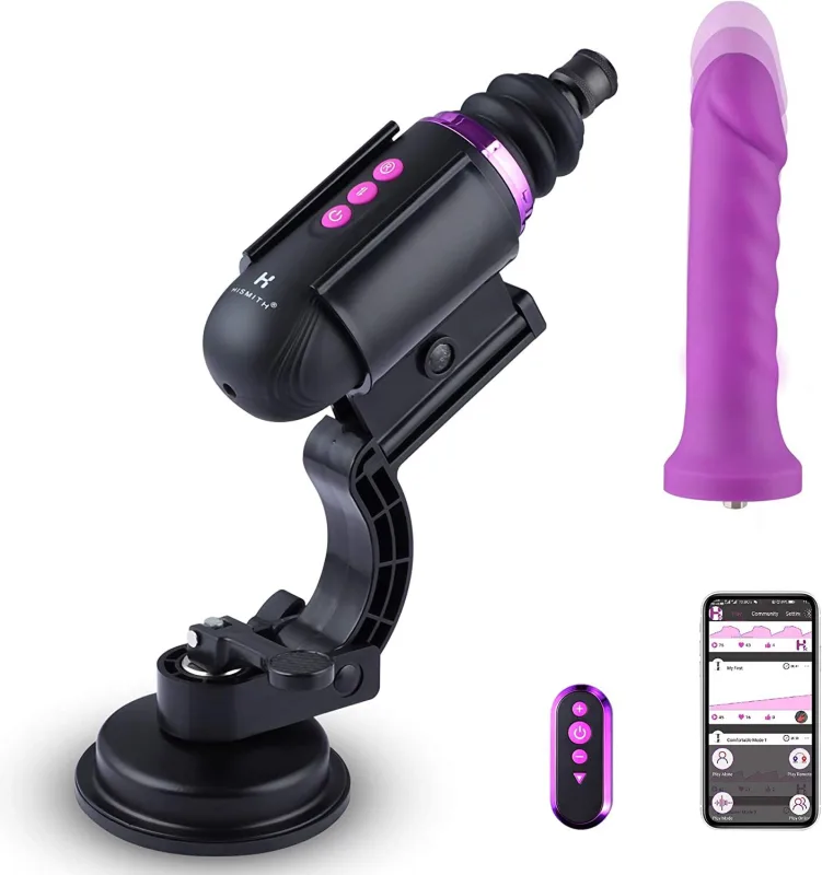 Міні секс-машина Hismith Mini Capsule Sex-Machine with Strong Suction APP, дуже потужна, акумуляторна, пульт ДК