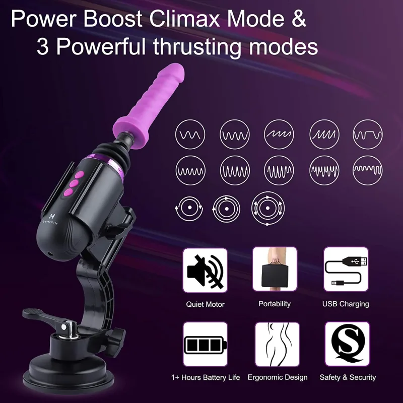 Міні секс-машина Hismith Mini Capsule Sex-Machine with Strong Suction APP, дуже потужна, акумуляторна, пульт ДК