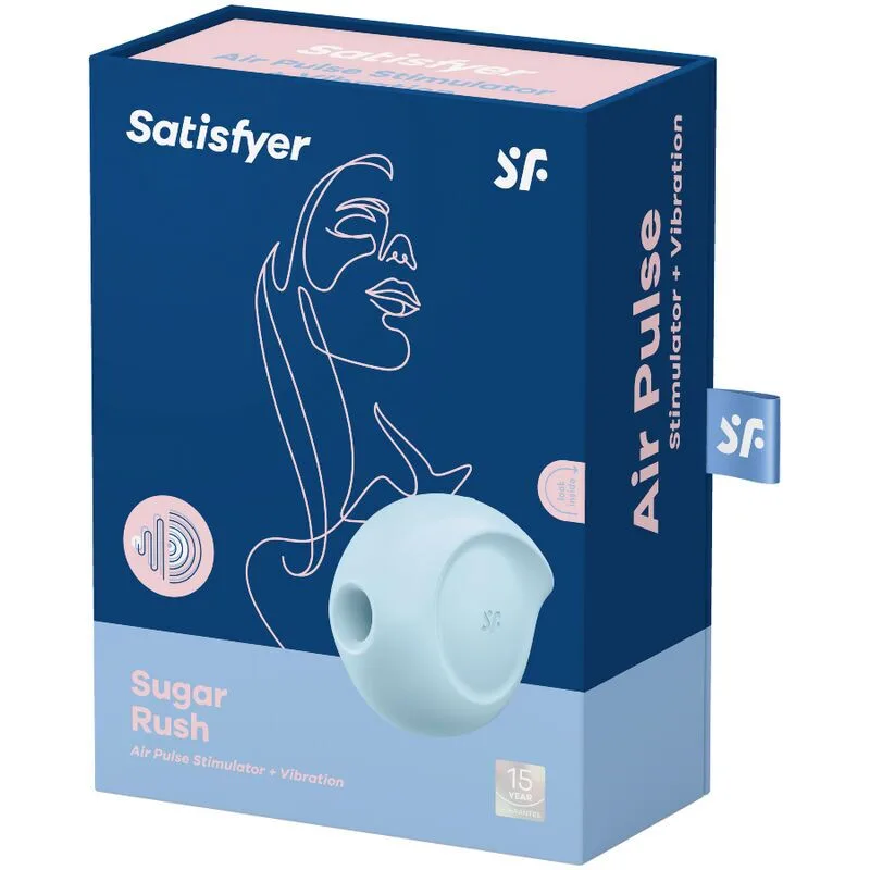 Вакуумний кліторальний стимулятор з вібрацією Satisfyer Sugar Rush Blue