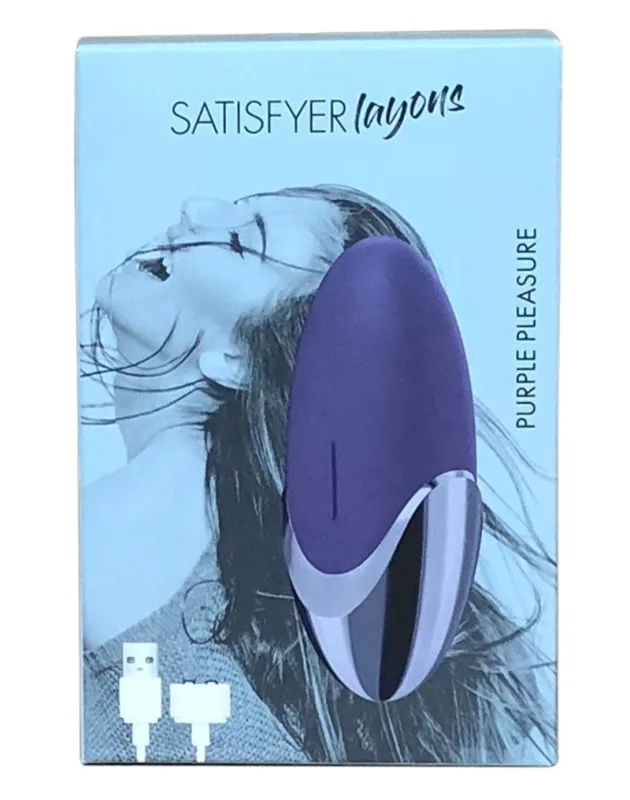 Потужний вібратор Satisfyer Lay-On - Purple Pleasure,15 режимів роботи