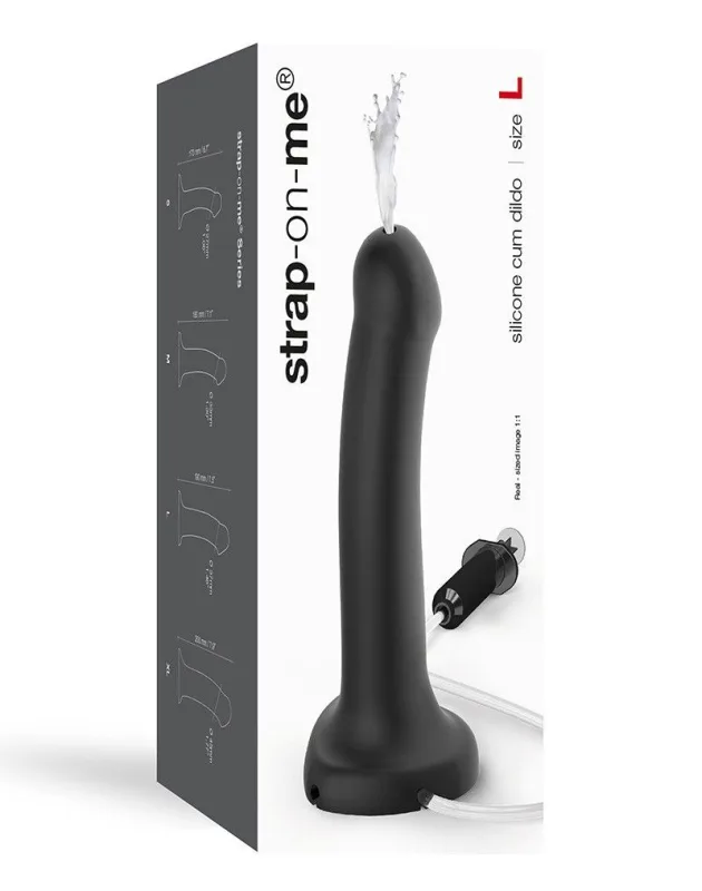 Фалоімітатор, що кінчає, Strap-On-Me Dildo Cum Black