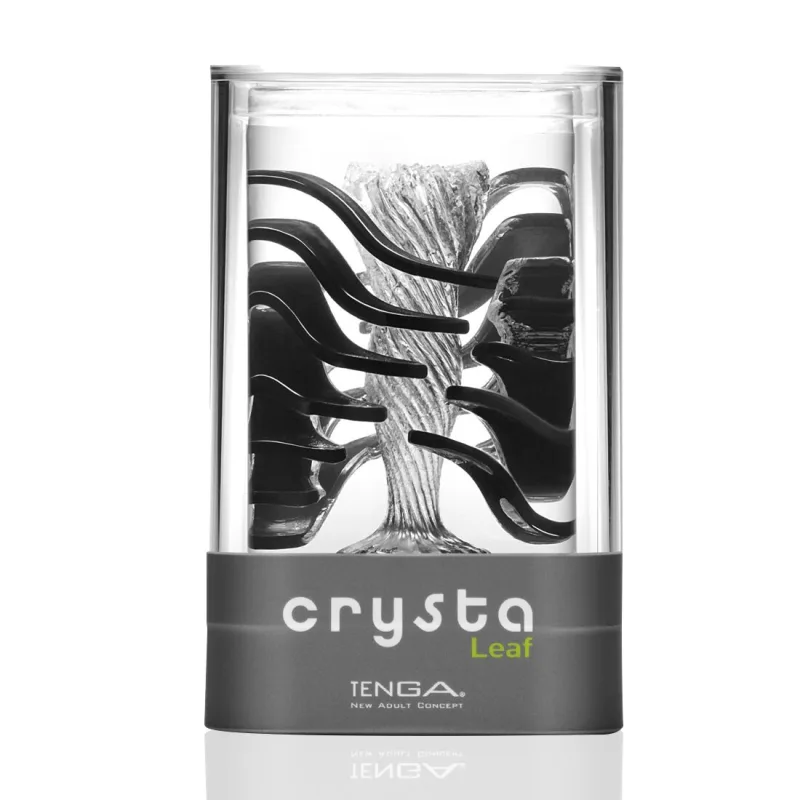 Мастурбатор TENGA Crysta Leaf, унікальний рельєф, стимулюючі пелюстки, прозорий матеріал