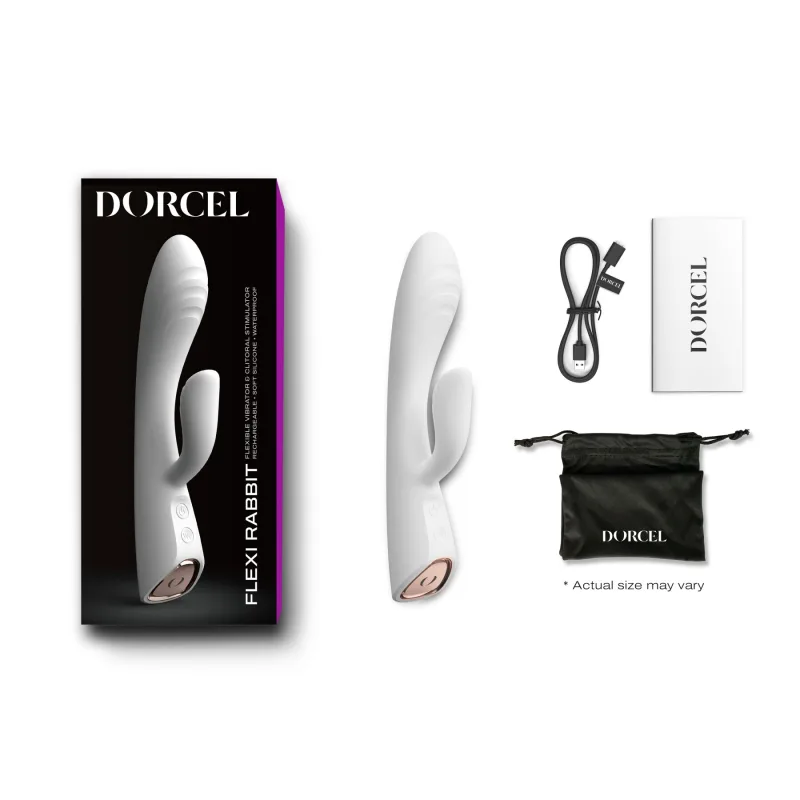 Вібратор-кролик з підігрівом Dorcel FLEXI RABBIT WHITE