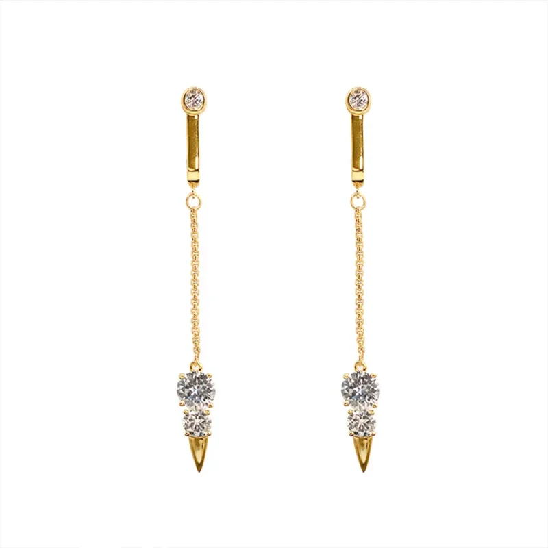 Прикраси для клітора та статевих губ UPKO Non-pierced Jewelry Snowman з гірським кришталем, золотисті
