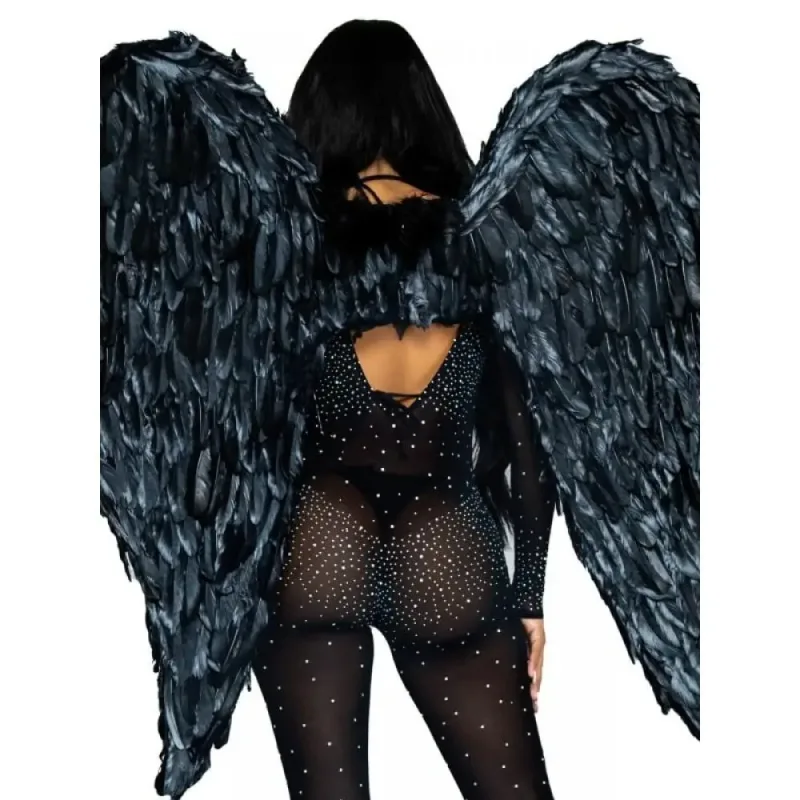 Крила ангела з пір'я Leg Avenue Black Feather Wings - Hvit