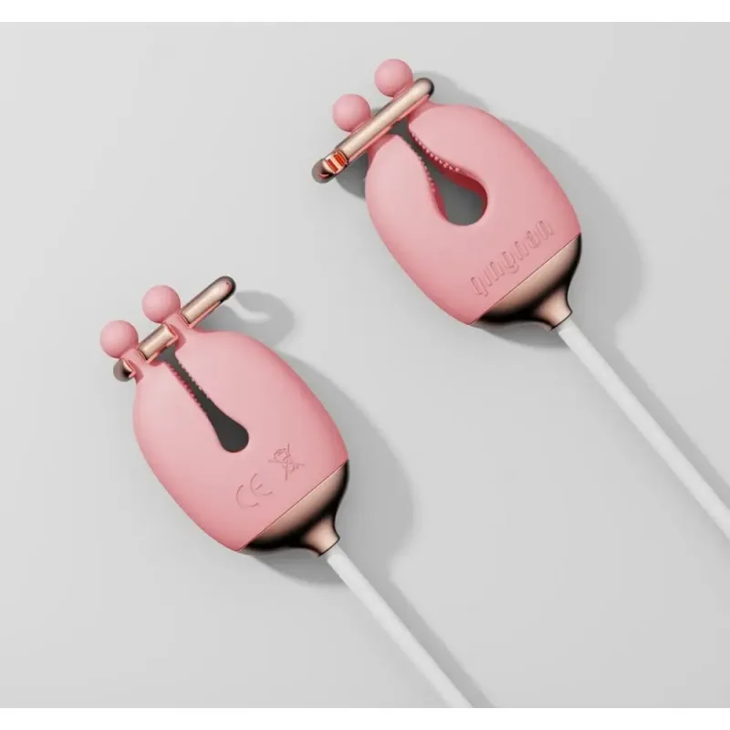 Набір затискачі для сосків з вібрацією та нашийник з повідцем Qingnan