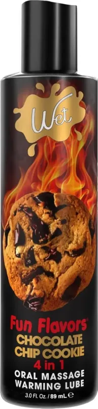 Їстівний лубрикант 4 в 1 WET Chocolate Chip Cookie зі смаком печива з шоколадною крихтою, 89 мл