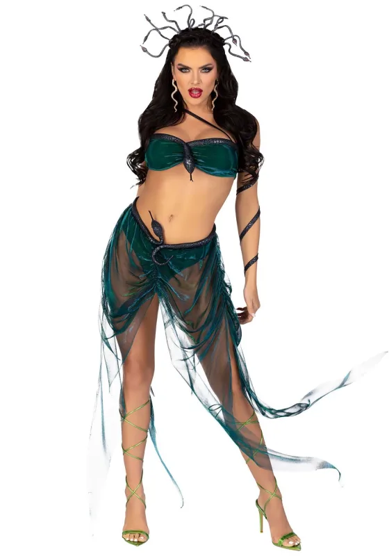 Еротичний костюм Медузи Горгони Leg Avenue Medusa Costume XS,S,M,XL топ, спідниця, нарукавники, прикраси