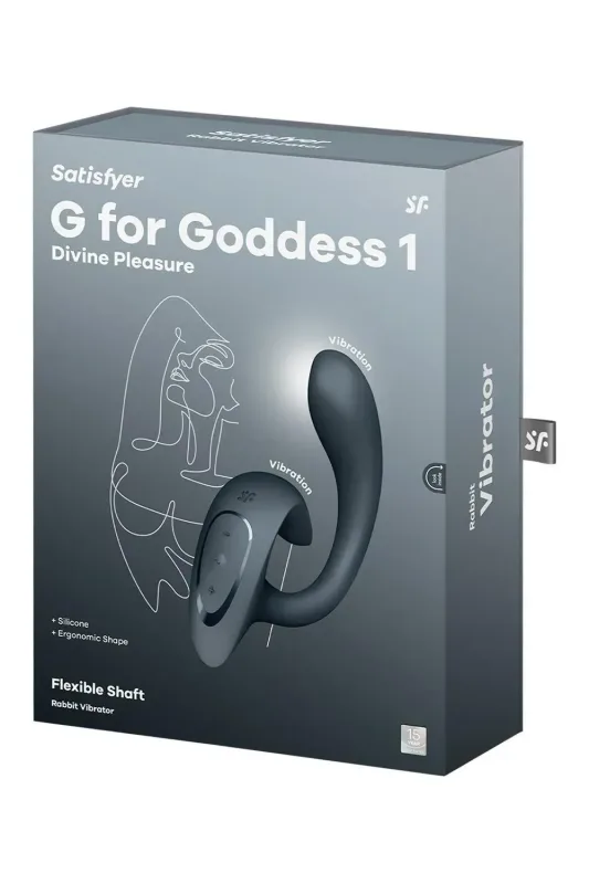 Вібратор для стимуляції точки G та клітора Satisfyer G for Goddess 1 темно-сірий