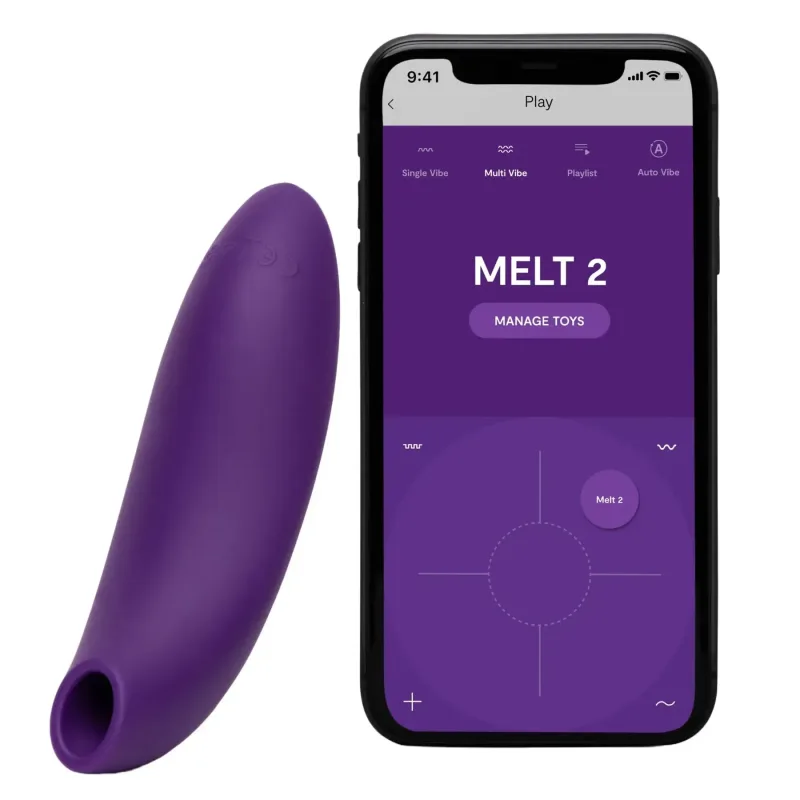 Кліторальний вакуумний смарт-стимулятор We-Vibe Melt 2 фіолетовий