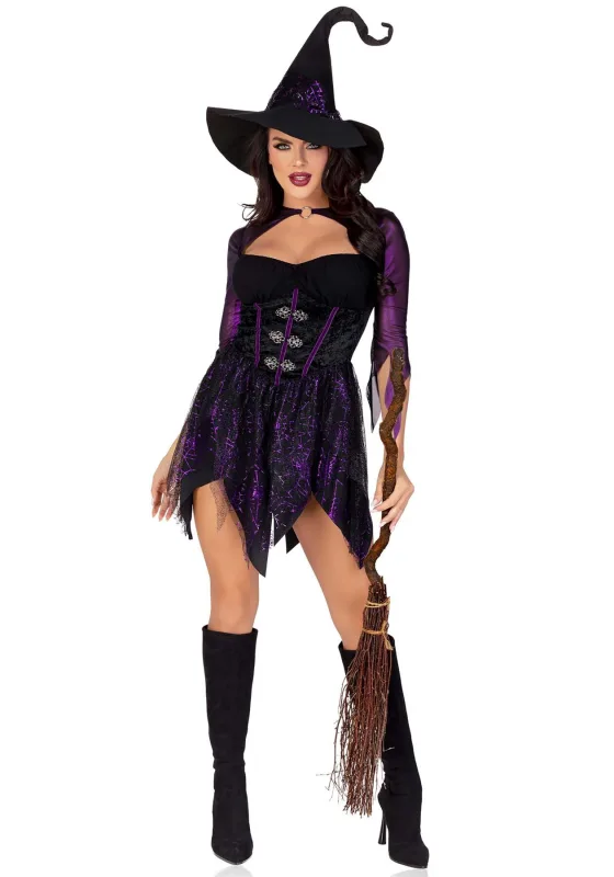 Костюм відьми Leg Avenue Mystical Witch S. M. L.XL сукня, капелюх