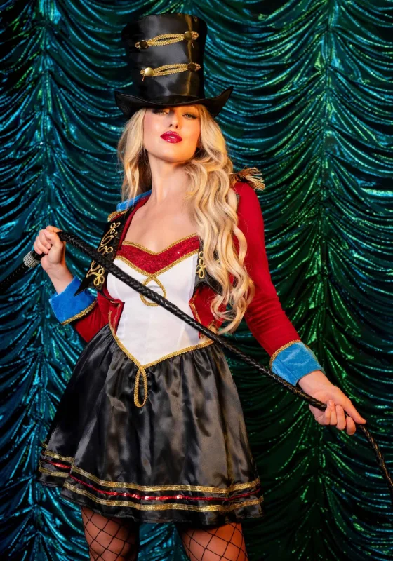 Костюм циркачки Leg Avenue Ringmaster Costume S. М -сукня, капелюх