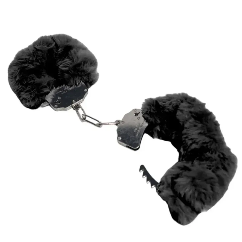 Наручники DS Fetish Plush handcuffs, метал з хутром,різних кольорів