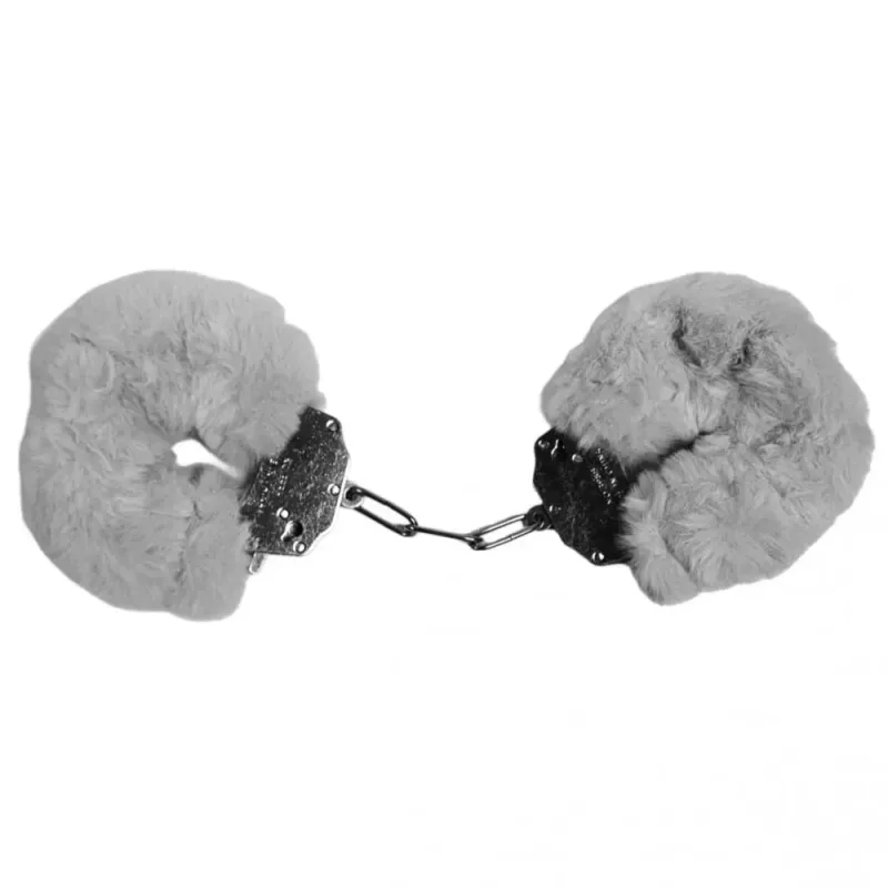 Наручники DS Fetish Plush handcuffs, метал з хутром,різних кольорів