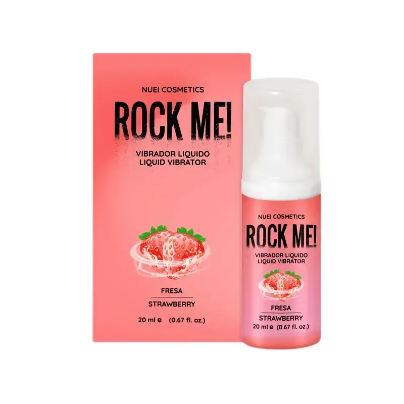 Рідкий вібратор NUEI ROCK ME зі смаком полуниці, 20 мл