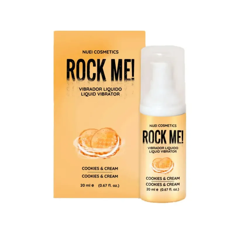 Рідкий вібратор NUEI ROCK ME зі смаком печива і вершків, 20 мл