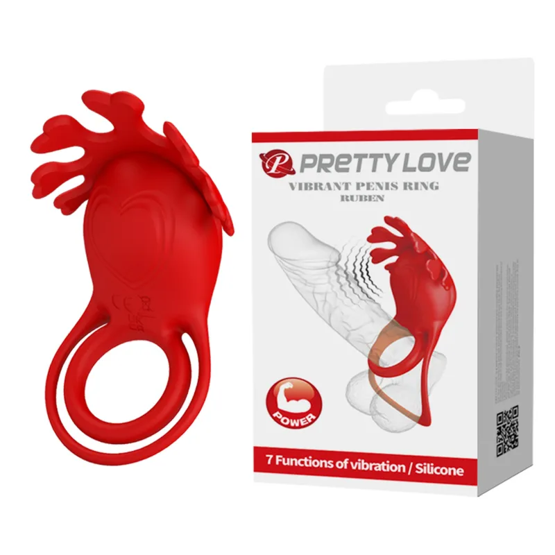 Віброкільце для члена Pretty Love Vibrant Penis Ring Ruben