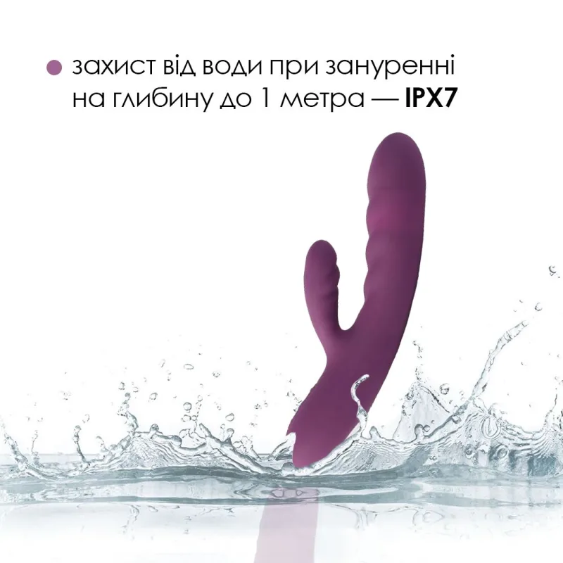 Вібратор-кролик Svakom Avery Lilac зі стовбуром, що рухається, рух вперед-назад (відеоогляд)